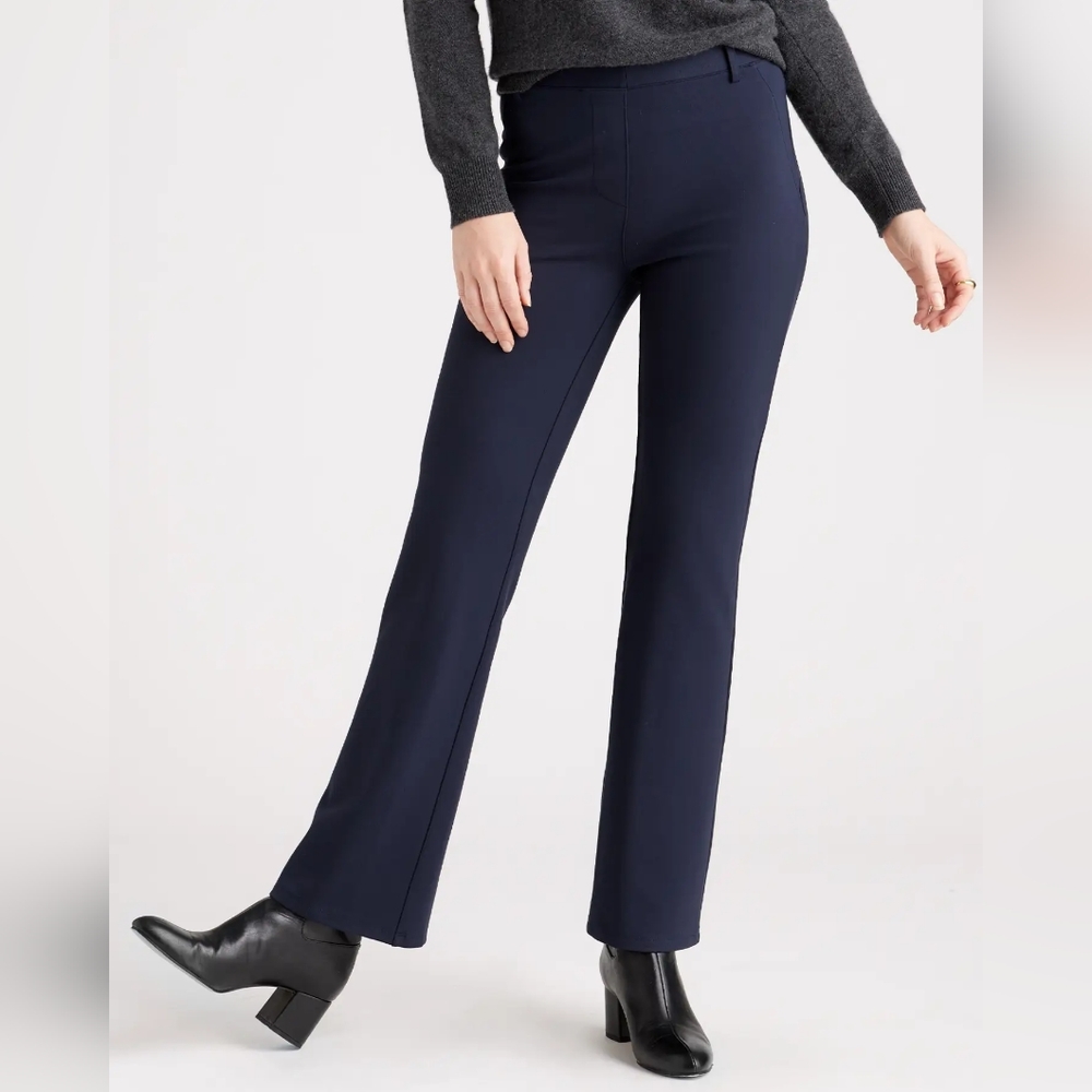 NWT Quince Ultra-Stretch Ponte Bootcut Pant Navy Sz XL - Picture 1 of 6